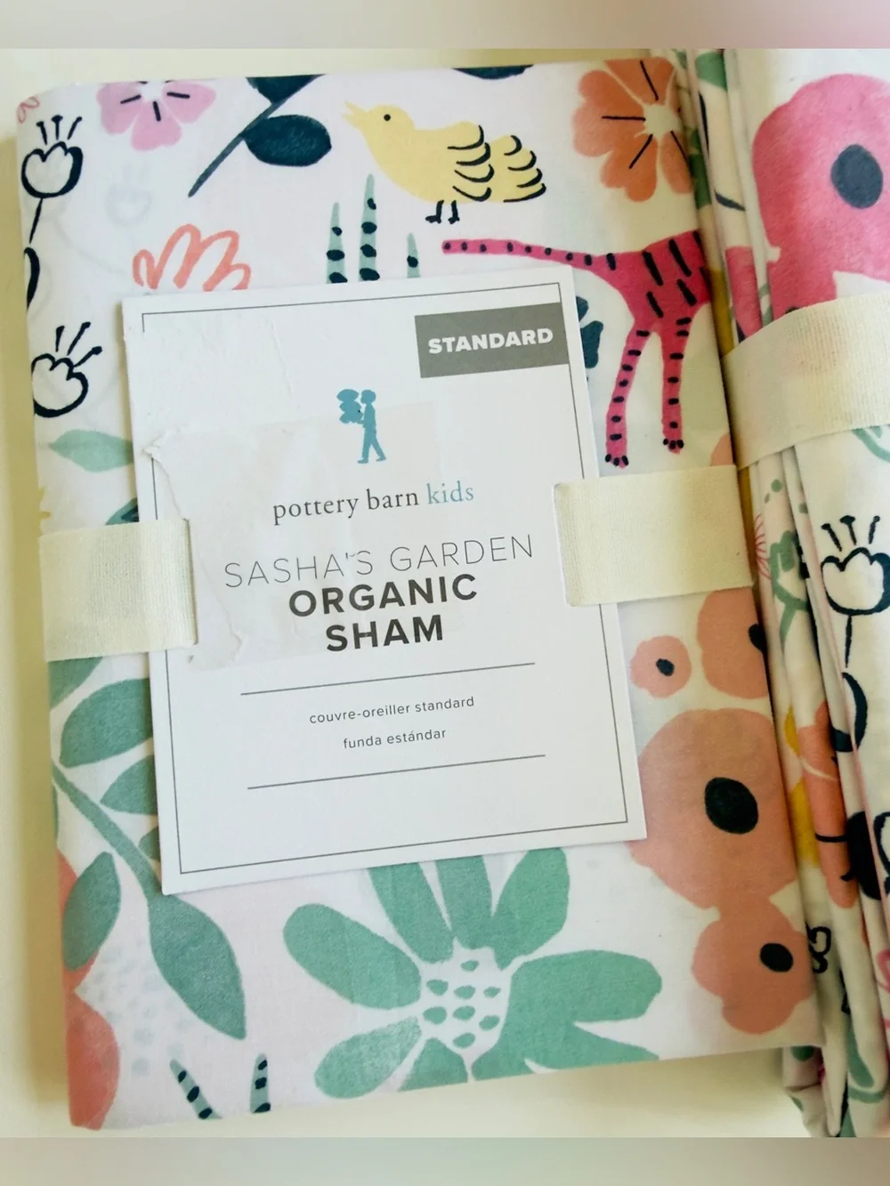 Pottery Barn Kids Sasha's Garden Organic F/Q Duvet Cover & Shams NWT Retail $204